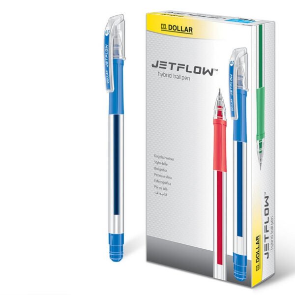 Dollar Jet Flow Ballpoint Pens 10-Pack | 0.7mm Hybrid