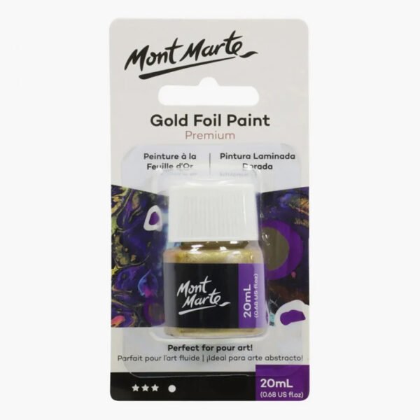 Mont Marte Premium Gold Foil Paint 20ml | Metallic Finish