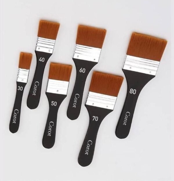 Corot Artist Professional Flat Paint Brush | Fine Art