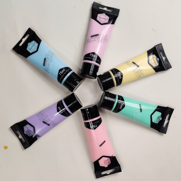 Keep Smiling Pastel Acrylic Paint Set 75ml | 6 Pack