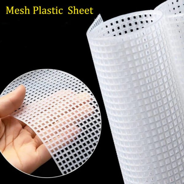 Durable Mesh Plastic Sheet for Reusable Bags & Crafts