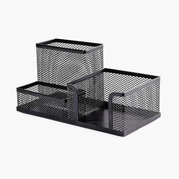 Metal Mesh Desk Organizer & Pen Holder | Office & Stationery Storage